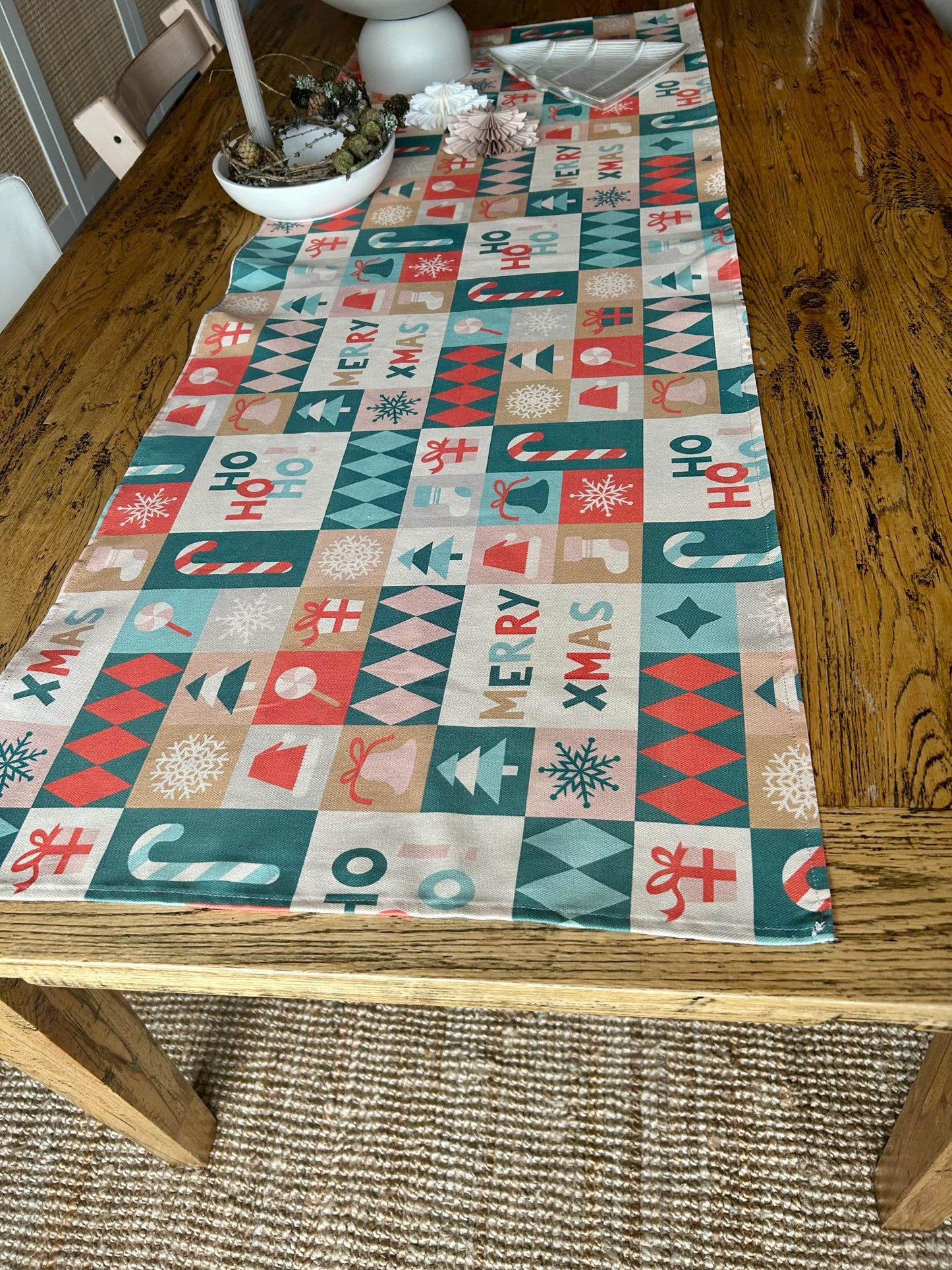 Tischläufer Weihnachten, Tischdecke Weihnachten, Deko Weihnachten, Tischdeko Weihnachten, Mitteldecke Weihnachten, Merry XMas, Tisch decken