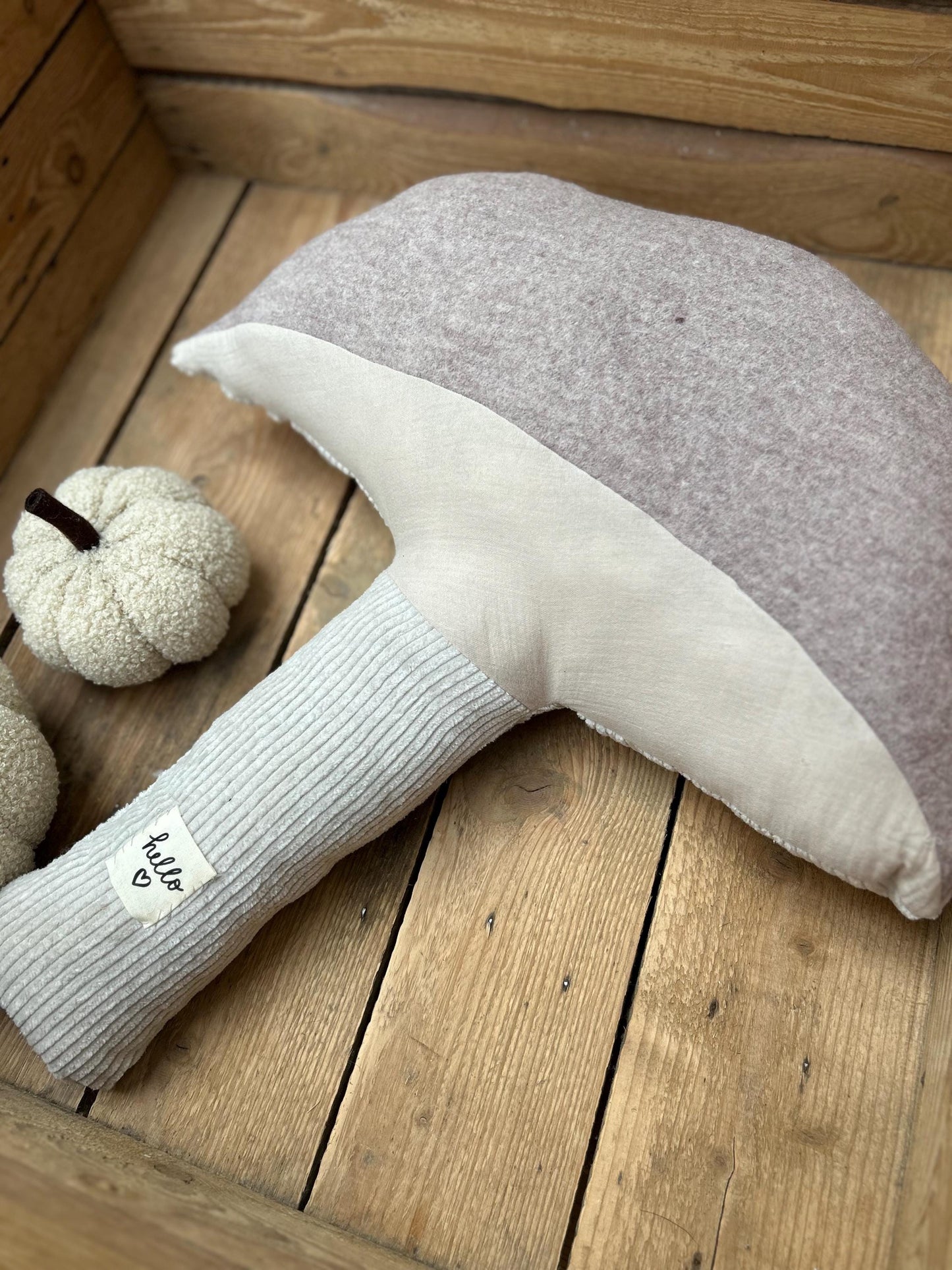 Kissen Pilz, Kissen Cord, Cordkissen, Kissen Herbst Deko, Kissen Kürbis, Herbstdekoration Cord, Wollwalk, Landhaus, Merino, Kissen Bank,Deko