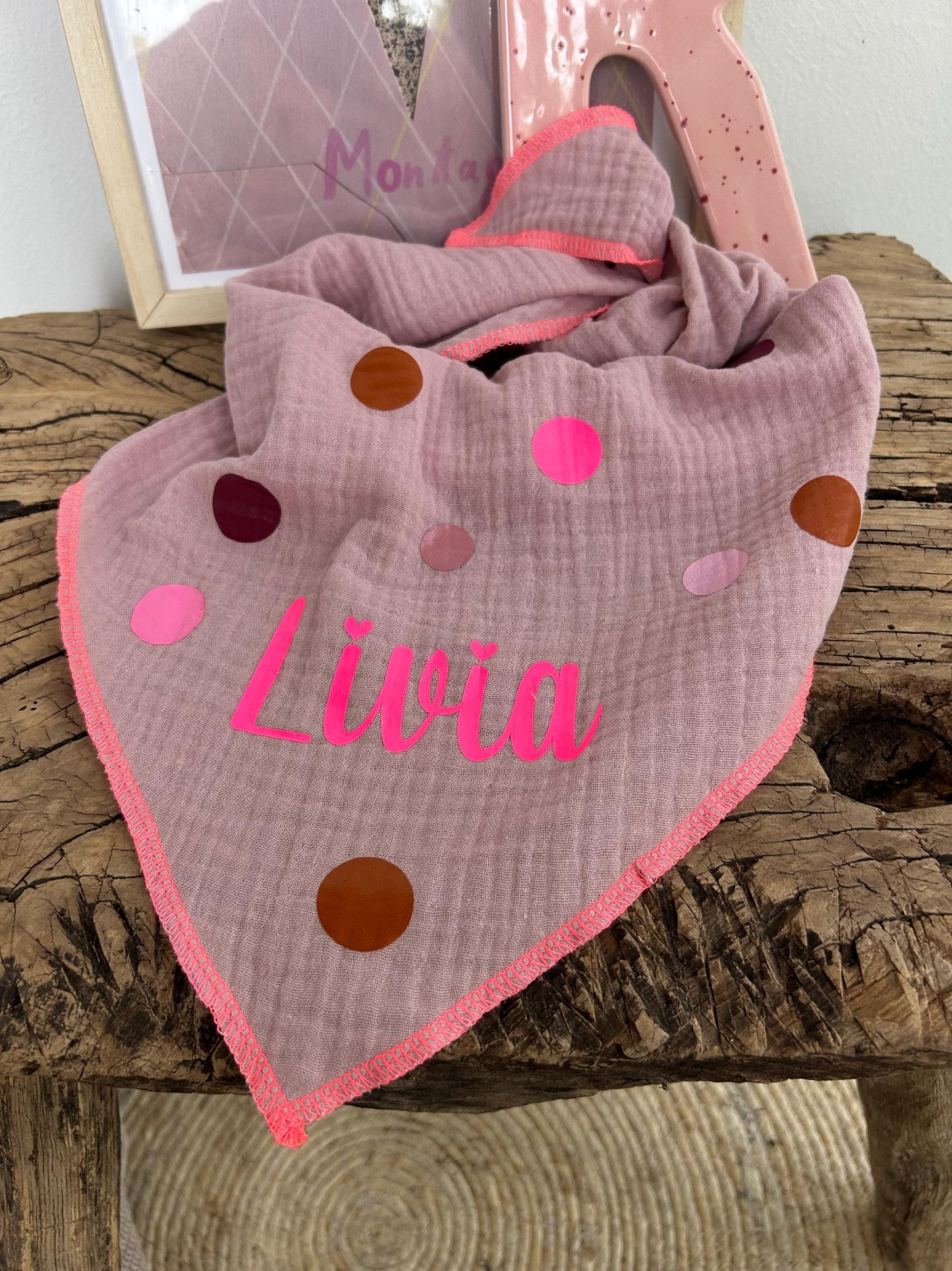 Kinder Halstuch Musselin, Musselintuch Musselinschal Tuch neon,Geschenk, Konfetti, Musselin Tuch personalisiert Tuch Geschenk Kinder Winter