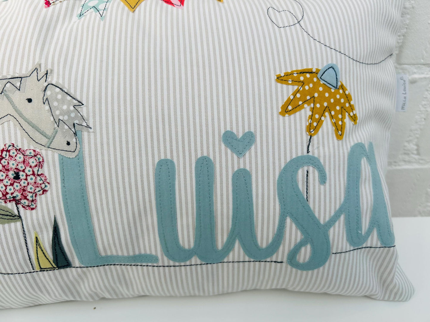 Kissen mit Namen Kissenbezug Kissen mit Pferd Kissenhülle Kissen personalisiert Nameskissen Kuschelkissen Kinderkissen Kissen Pferd