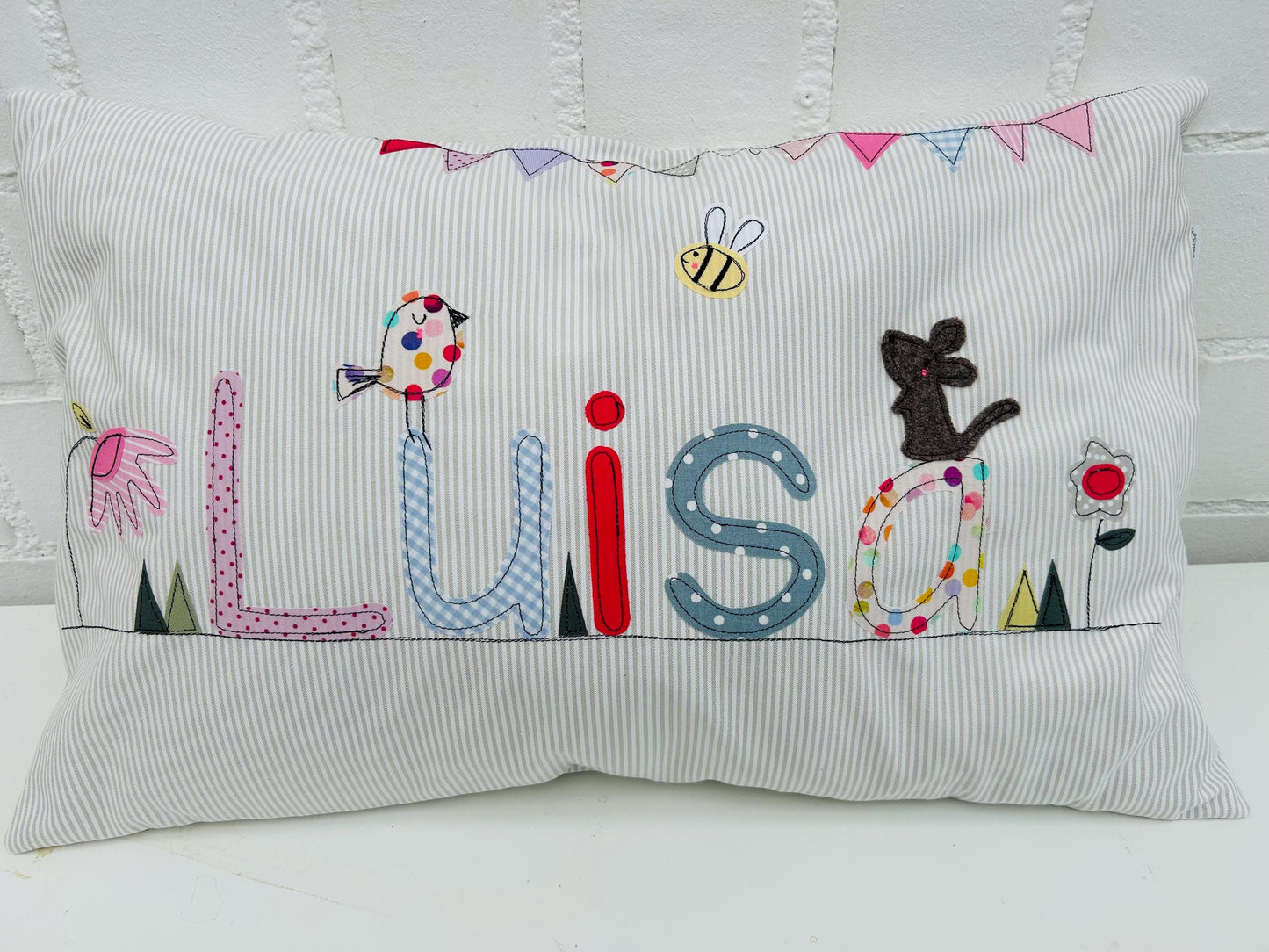 Kissen mit Namen, Kinderkissen personalisiert, Kissen mit Wunschtext, Geschenk zur Geburt, Kuschelkissen mit Namen, Kissen mit Namen, rosa