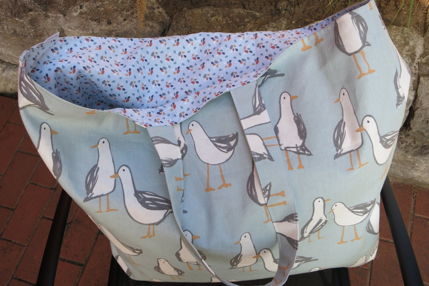 Strandtasche Shopper Einkaufstasche Möwen große Tasche