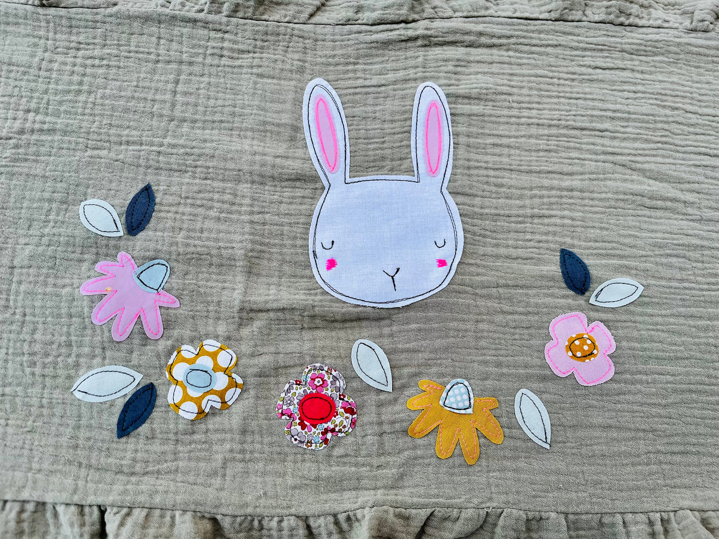 sofort lieferbar!Tischläufer Ostern, Tischdecke Ostern, Osterhase Musselin, Frühling, Ostern Deko, Tischläufer Musselin, Musselin Tischdecke