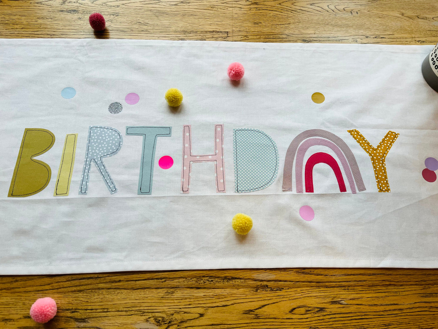 Tischläufer Tischdecke Partydeko Geburtstag Kindergeburtstag Happy Birthday Kindergeburtstag Geburtstagskind Happy Birthday Konfetti Kerzen