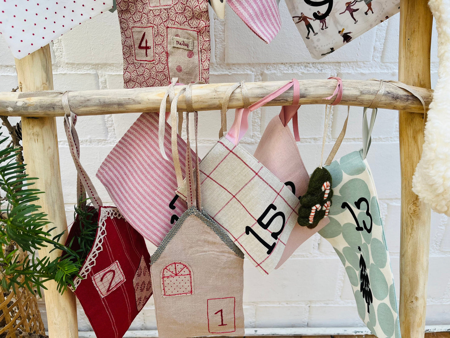 NEU 2023, Adventskalender Stoff,Adventskalender Kinder,Adventskalender zum Befüllen, Adventskalender skandinavisch, limitiert, nur 4x