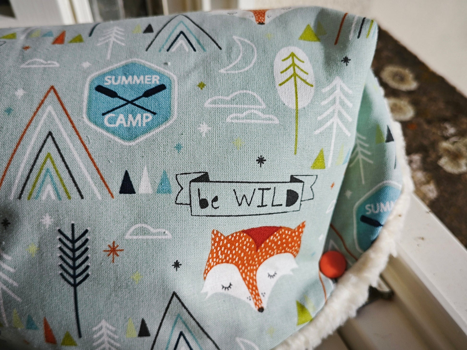 Kinderwagenmuff sofort verfügbar Fuchs outdoor camp in mint Muff Kinderwagen Handmuff kuschlig warm Geschenk Geburt Baby Buggy