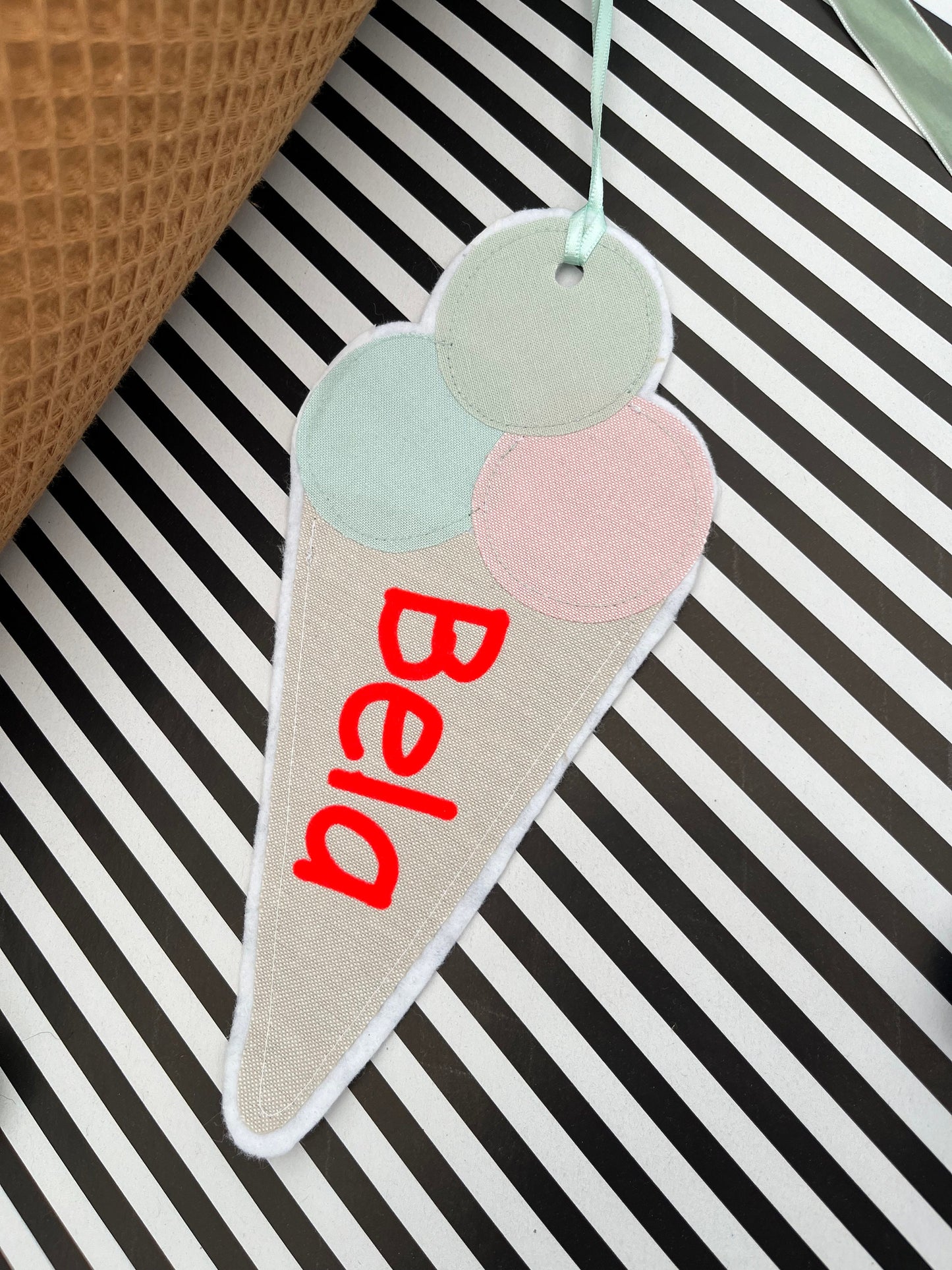 Schultüte Eis Schultüte Stoff Schultüte Mädchen Schultüte Eistüte, Eiswaffel Softeis, Waffeleis, Geschwistertüte, Schultüte personalisiert