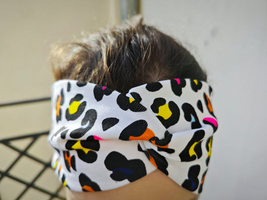 Kinder Stirnband, Haarband, Jersey, Ostern, Frühling, Sommer, Mädchen Stirnband, Twistband, Bandeau Milla Louise animal print Leopard