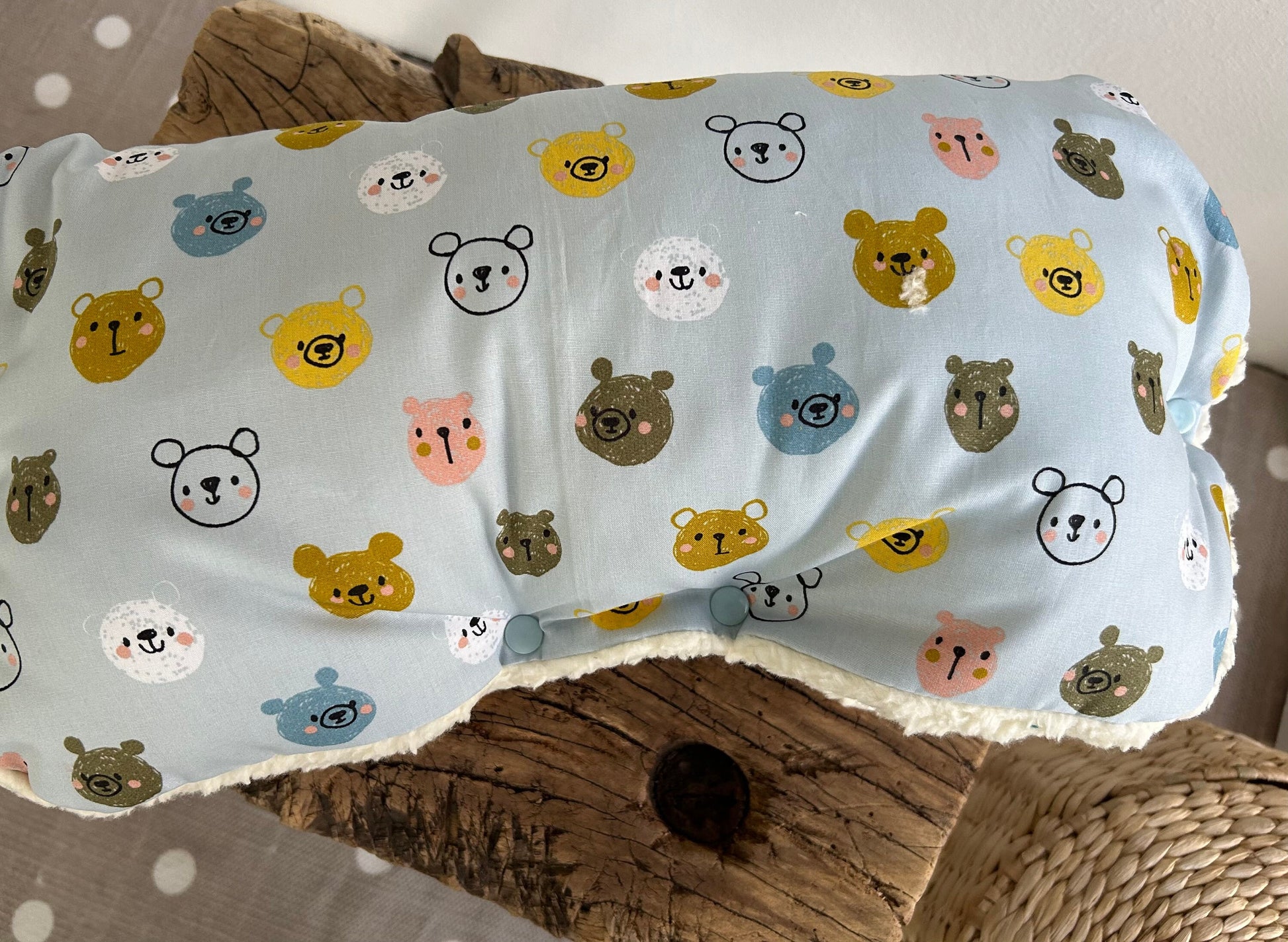 Handmuff für Kinderwagen, Kinderwagen Handmuff, Muff Baby, Kinderwagenmuff hellblau, warme Hände, Geschenk zur Geburt, Weihnachtsgeschenk