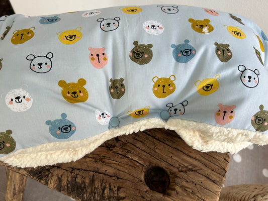 Handmuff für Kinderwagen, Kinderwagen Handmuff, Muff Baby, Kinderwagenmuff hellblau, warme Hände, Geschenk zur Geburt, Weihnachtsgeschenk