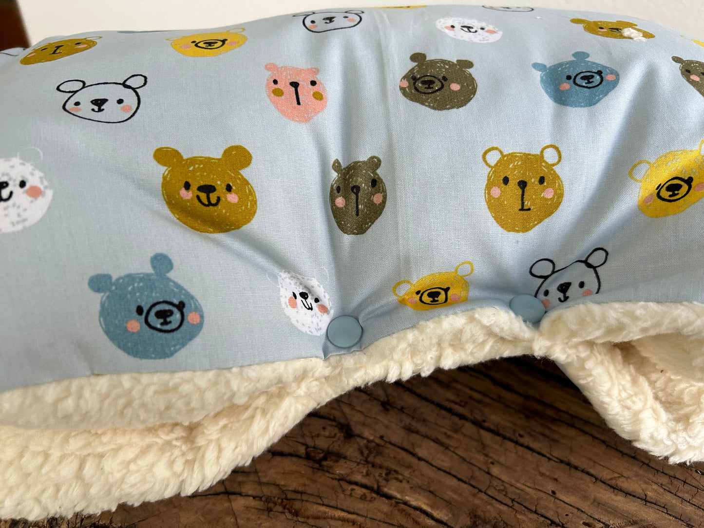 Handmuff für Kinderwagen, Kinderwagen Handmuff, Muff Baby, Kinderwagenmuff hellblau, warme Hände, Geschenk zur Geburt, Weihnachtsgeschenk