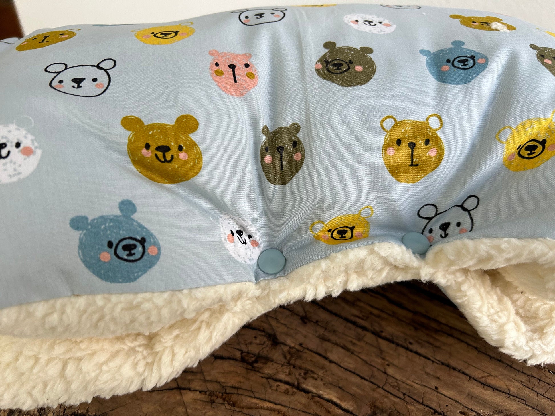 Handmuff für Kinderwagen, Kinderwagen Handmuff, Muff Baby, Kinderwagenmuff hellblau, warme Hände, Geschenk zur Geburt, Weihnachtsgeschenk