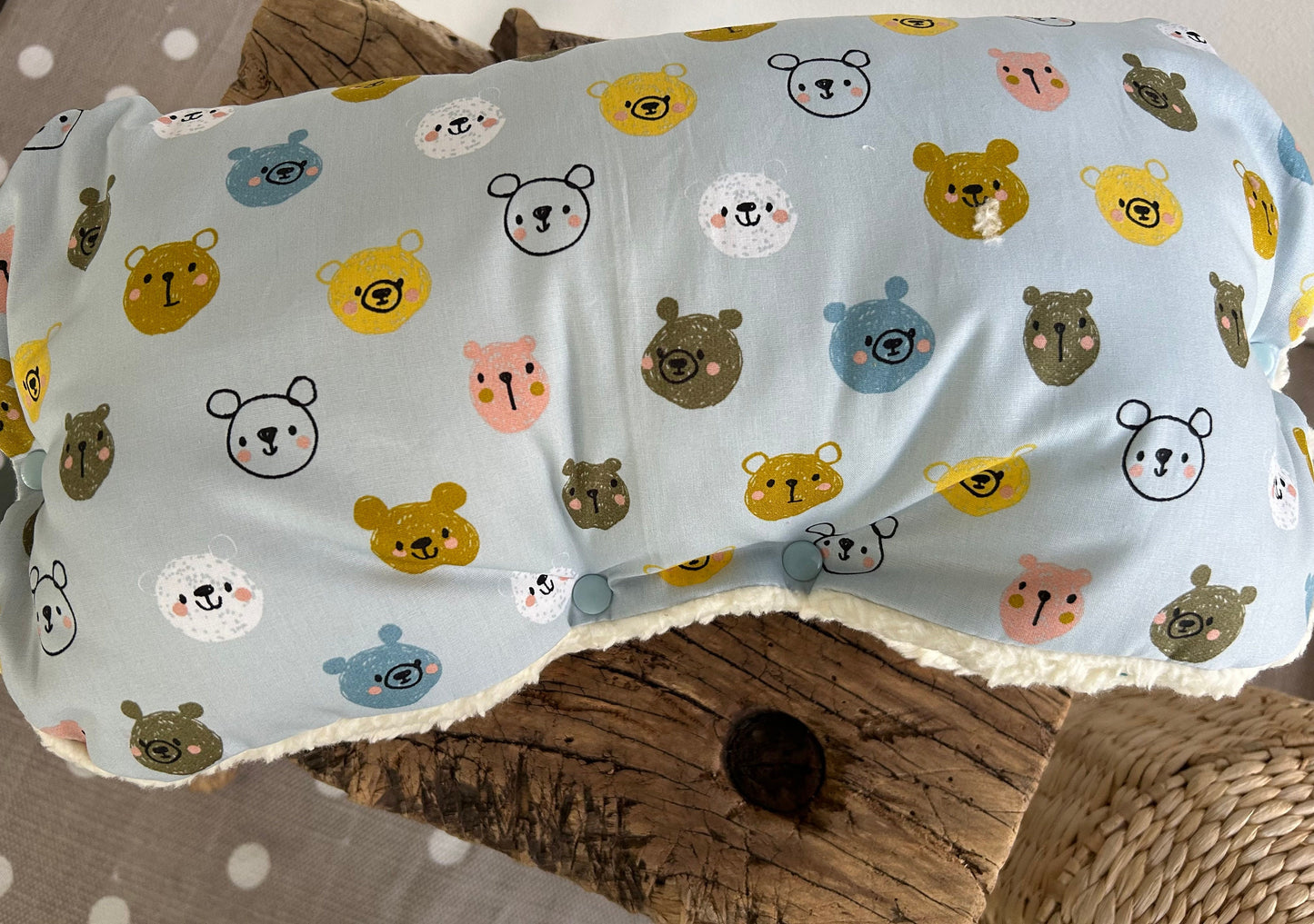 Handmuff für Kinderwagen, Kinderwagen Handmuff, Muff Baby, Kinderwagenmuff hellblau, warme Hände, Geschenk zur Geburt, Weihnachtsgeschenk