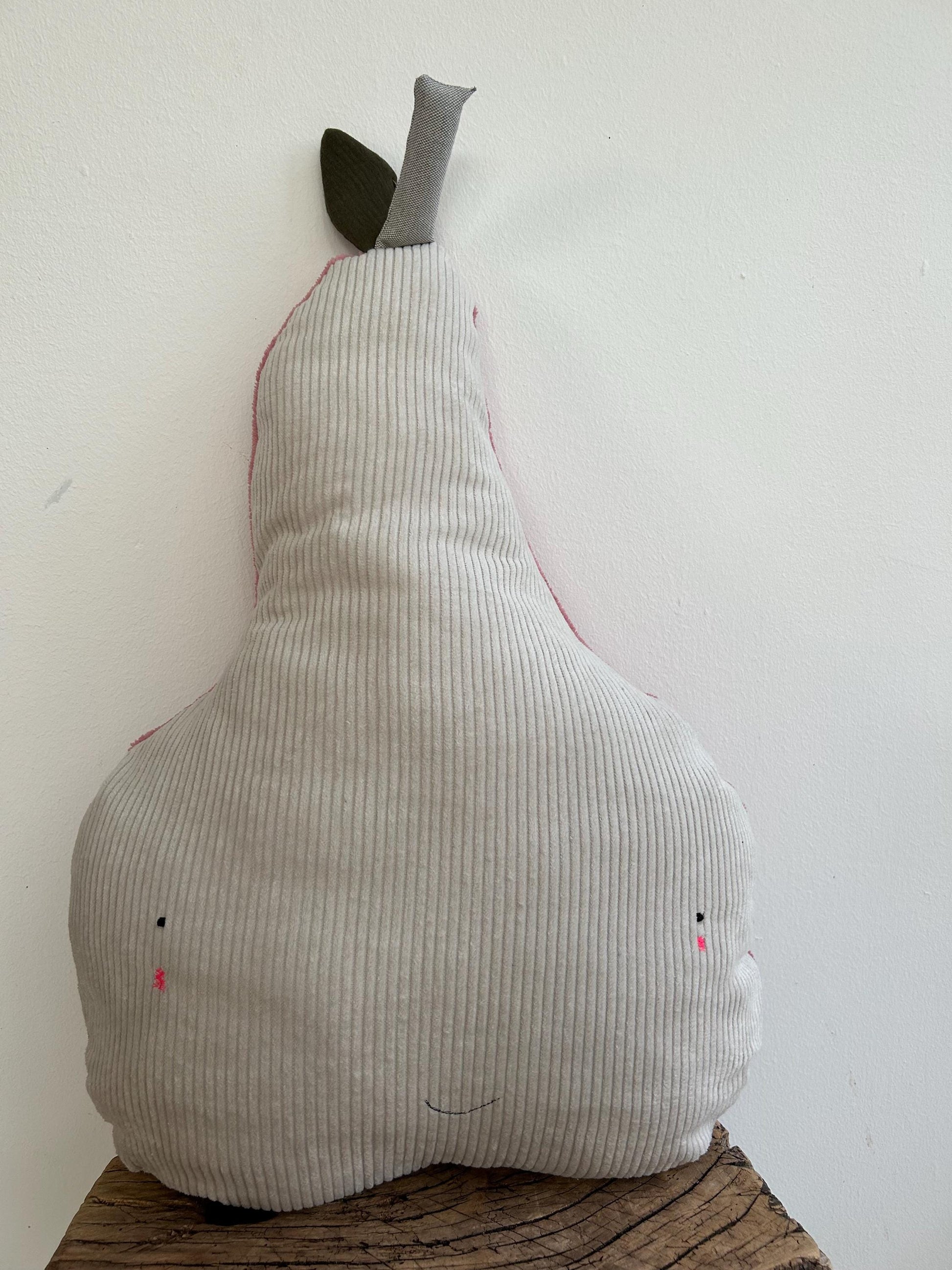 Kissen Birne, Kissen Cord, Cordkissen, Geschenk zur Taufe, Geschenk zur Geburt, Geschenk Kinder, Kissen mit Namen, PomiPomi