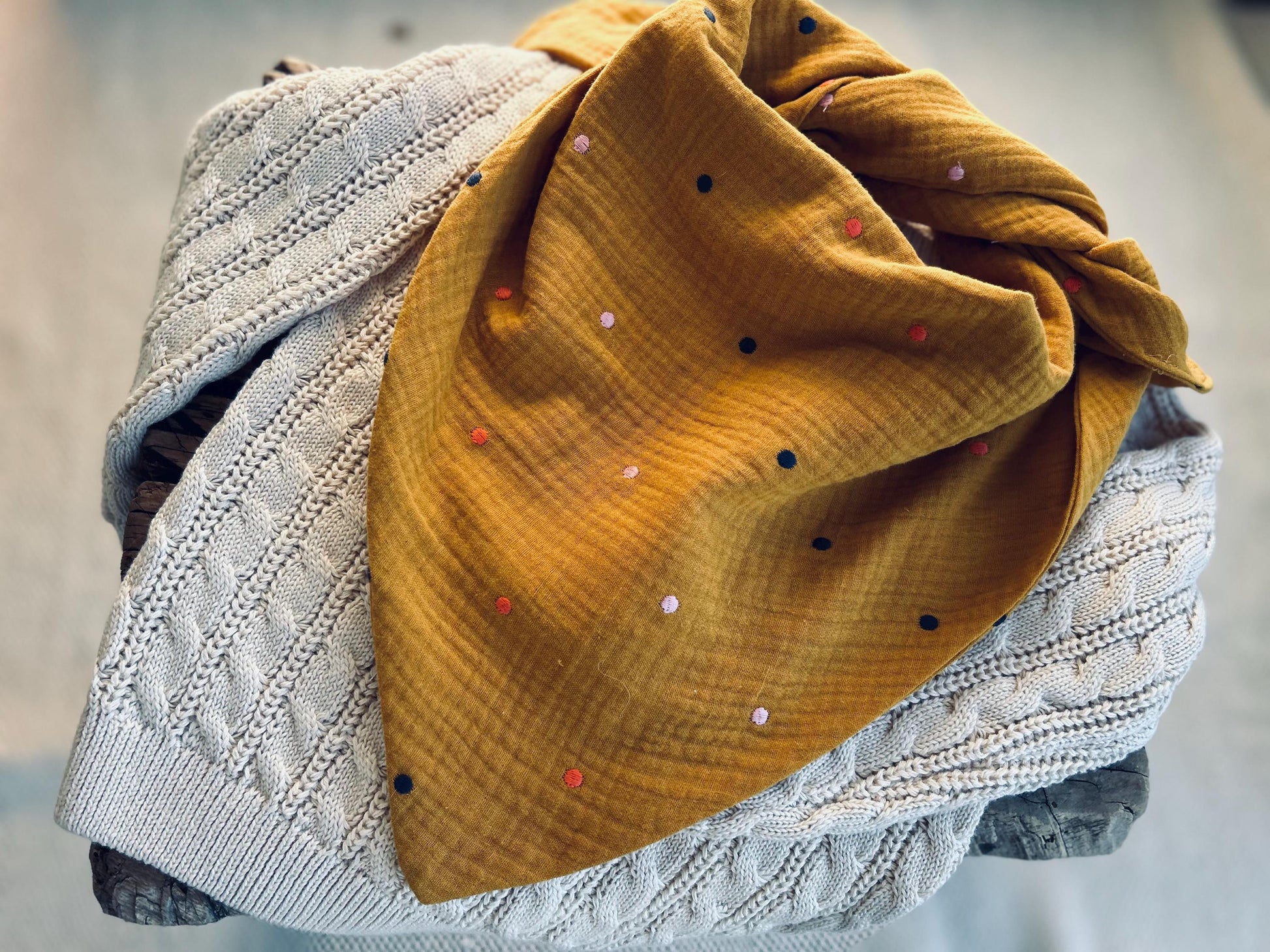 Halstuch Musselin, Tuch Kinder, Musselintuch für Mädchen, Schal aus Musselin, Schal Herbst, Musselinschal Halstuch aus Musslelin, PomiPomi