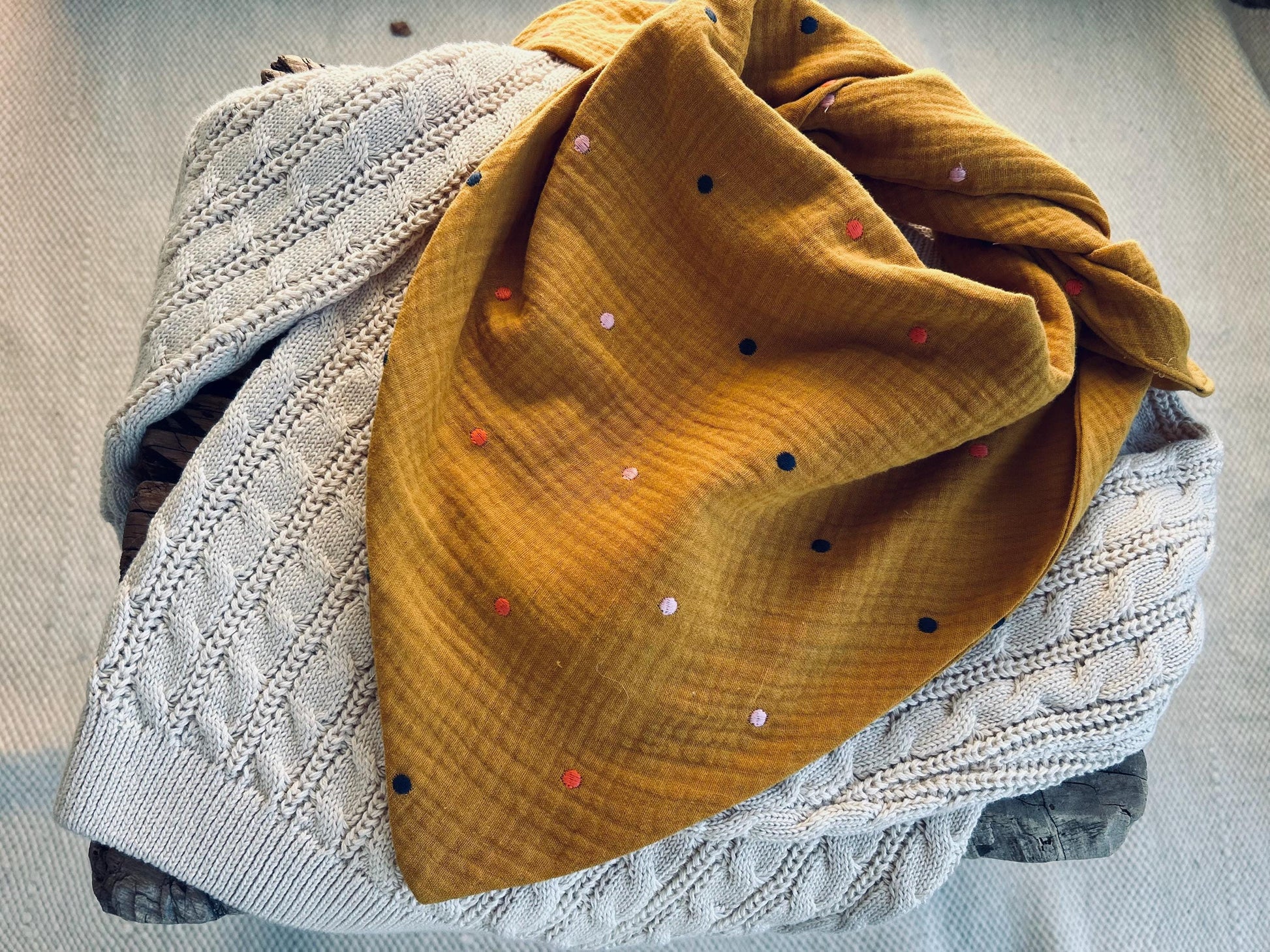 Halstuch Musselin, Tuch Kinder, Musselintuch für Mädchen, Schal aus Musselin, Schal Herbst, Musselinschal Halstuch aus Musslelin, PomiPomi