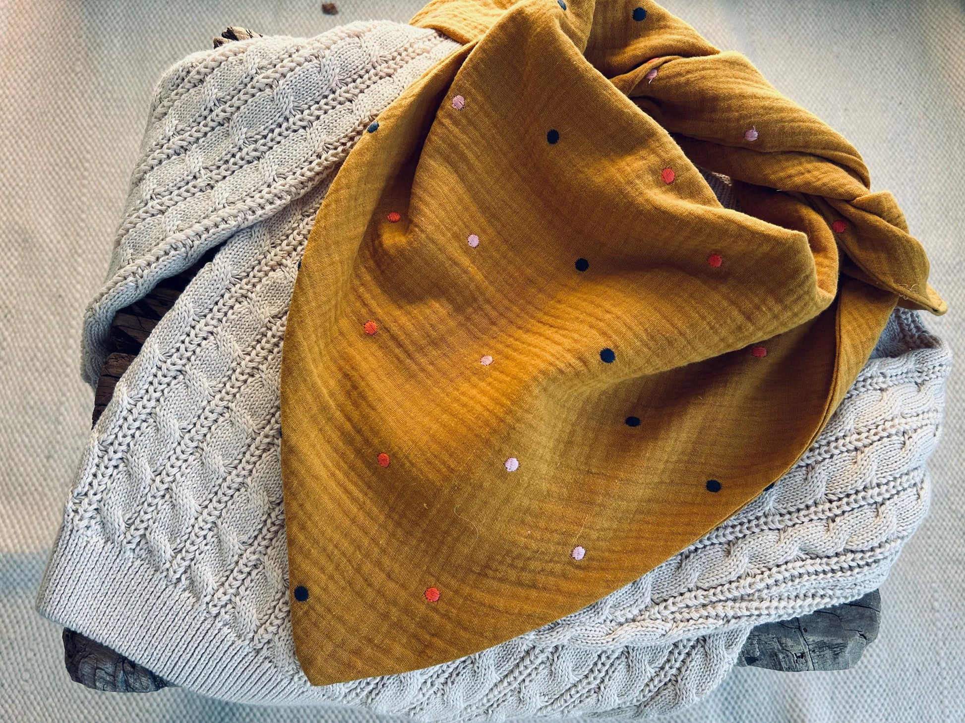 Halstuch Musselin, Tuch Kinder, Musselintuch für Mädchen, Schal aus Musselin, Schal Herbst, Musselinschal Halstuch aus Musslelin, PomiPomi