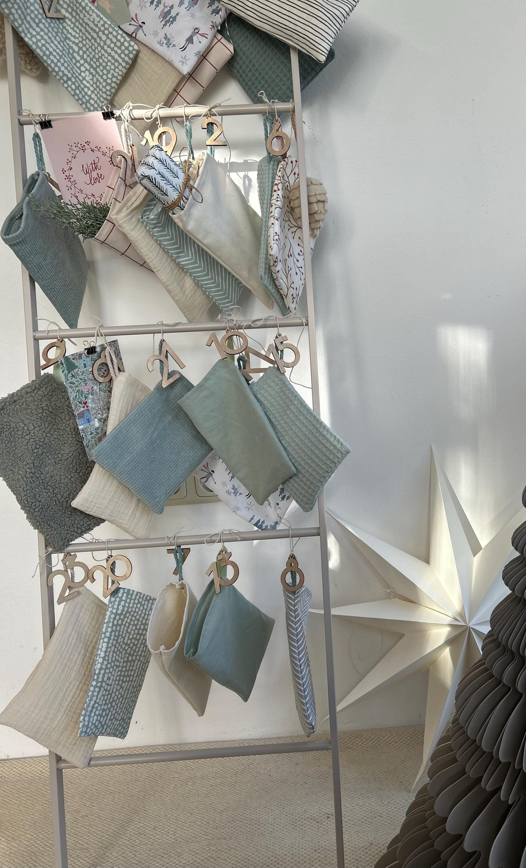 Nähpaket Adventskalender, Adventskalender zum Nähen,Adventskalender Stoff, Adventskalender nähen,Adventskalender Musselin