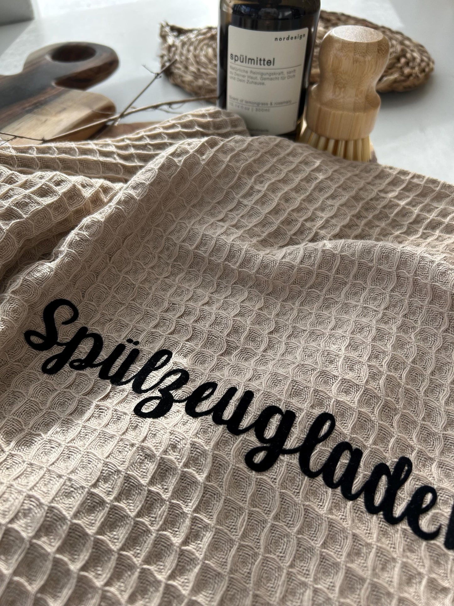 Geschirrtuch Waffelstoff, Geschirrtuch lustiger Spruch, Geschirrtuch mit Spruch, Geschirrtuch Waffelpiqué Spülen, Weihnachtsgeschenk, XMAS