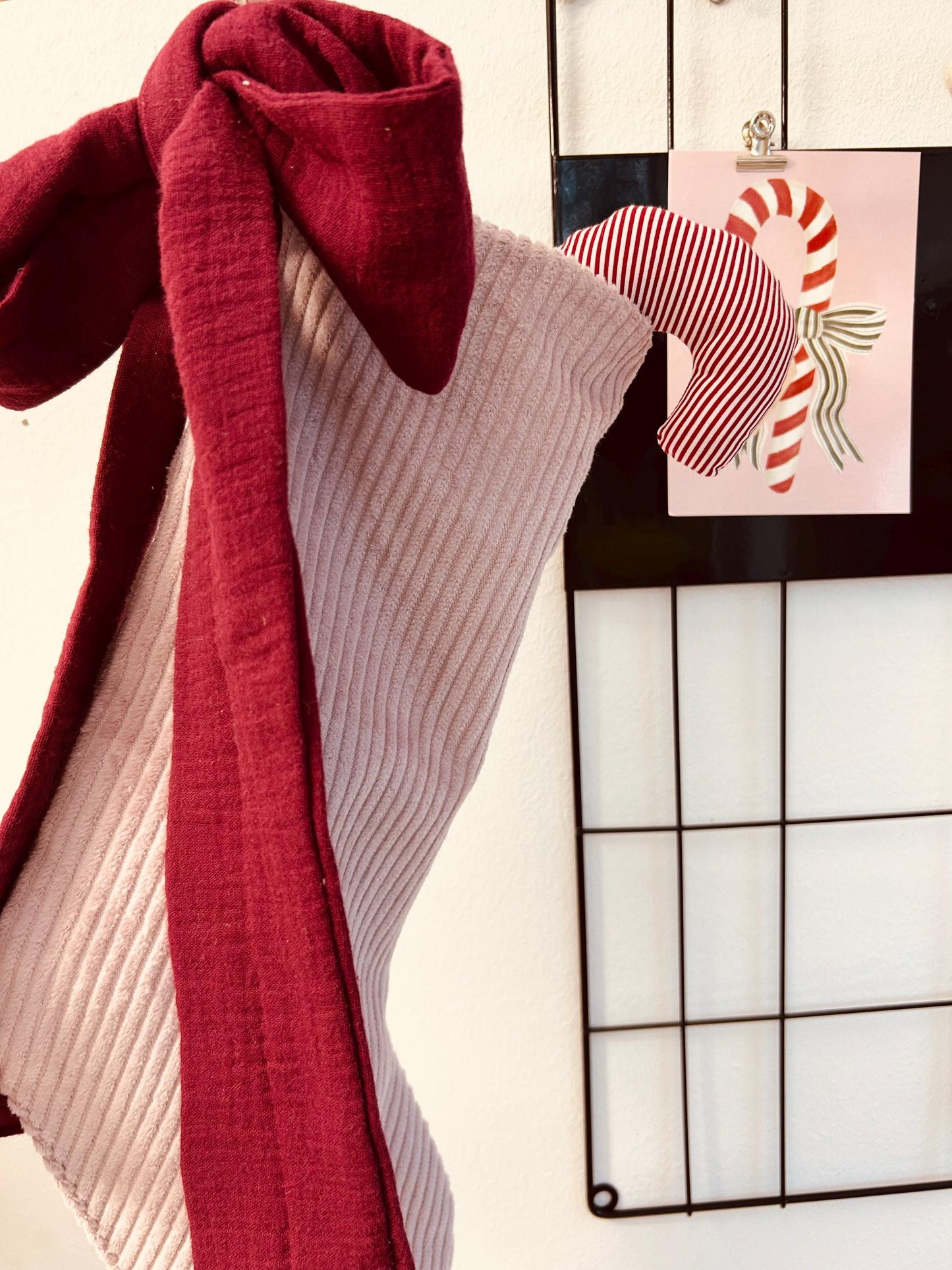 Nikolausstiefel Musselin, Nikolausstiefel Cord, Nikolausstrumpf, Nikolaus, Weihnachtsdeko, Nikolausstiefel PomPons, Weihnachtsmann