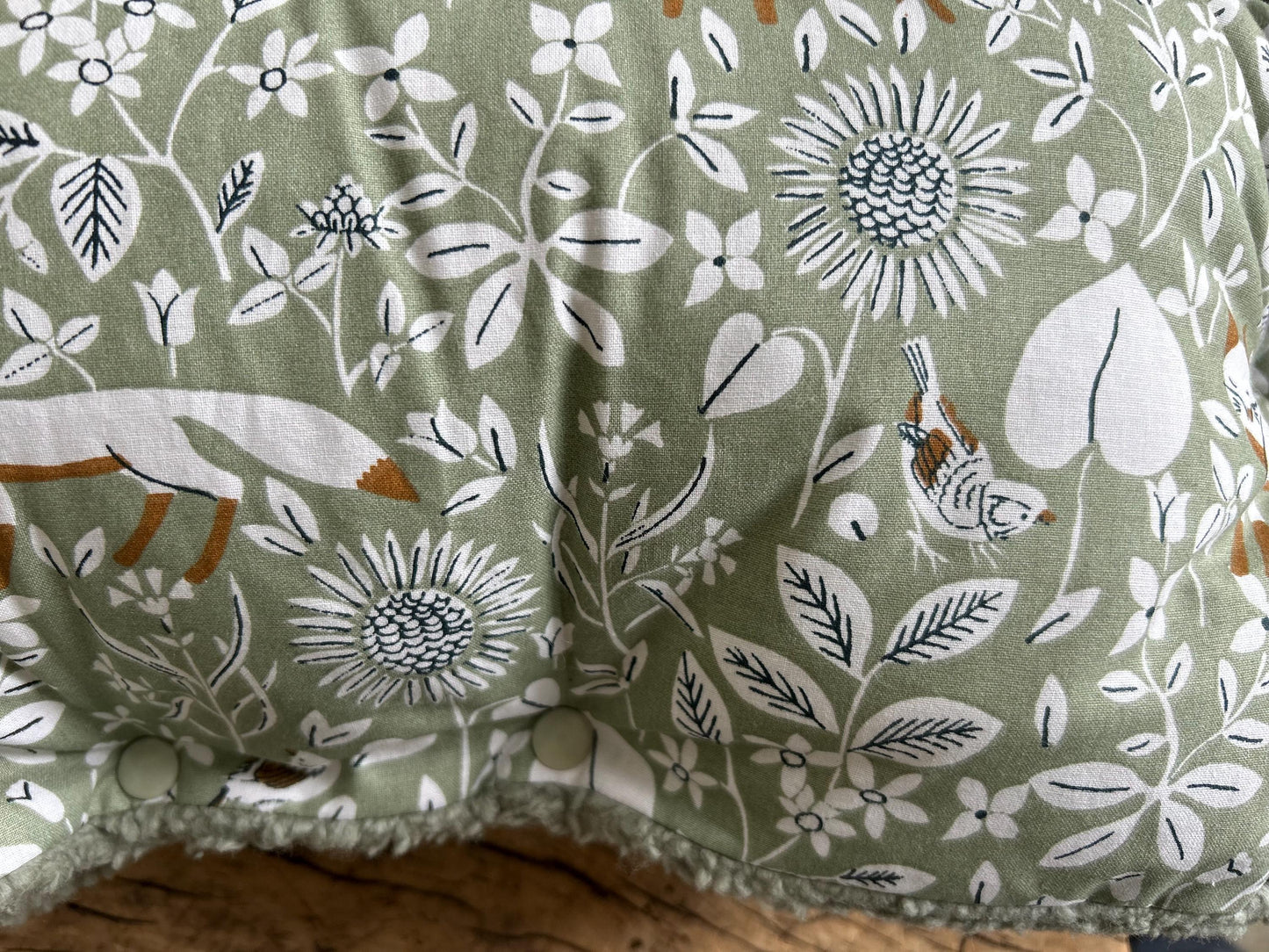 Kinderwagenmuff, Kinderwagen Handmuff, Muff Baby, Kinderwagenmuff Fuchs, warme Hände, Geschenk zur Geburt, Muff grün, Weihnachtsgeschenk