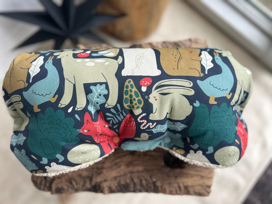 Kinderwagenmuff, Kinderwagen Handmuff, Muff Baby, Kinderwagenmuff Tiere, warme Hände, Geschenk zur Geburt, Muff grün, Weihnachtsgeschenk