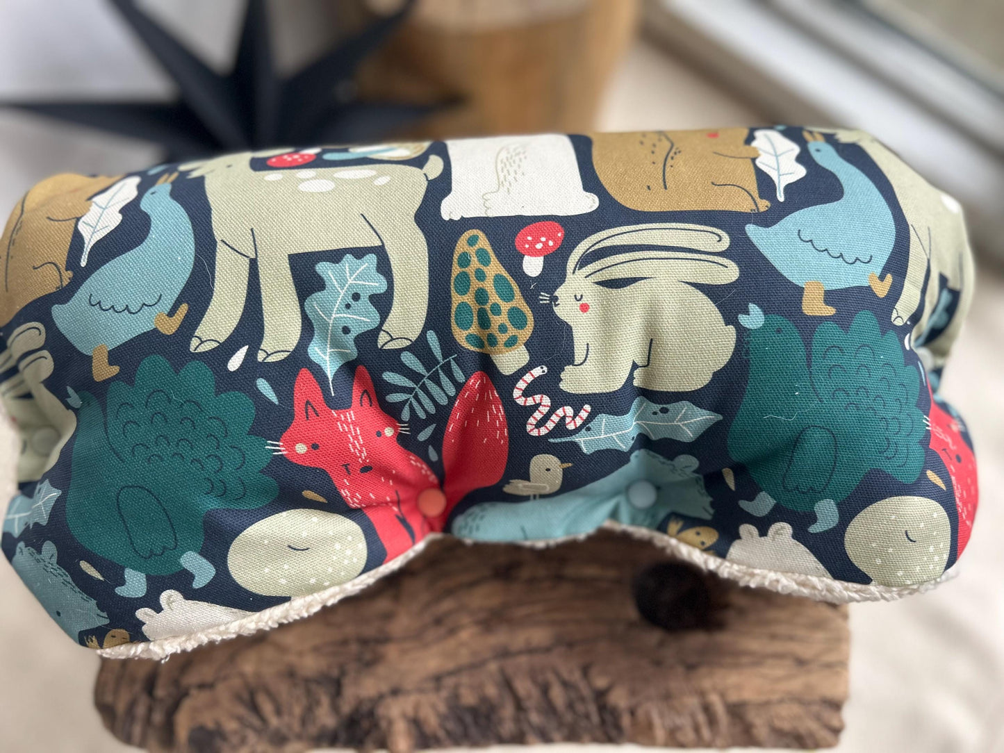 Kinderwagenmuff, Kinderwagen Handmuff, Muff Baby, Kinderwagenmuff Tiere, warme Hände, Geschenk zur Geburt, Muff grün, Weihnachtsgeschenk