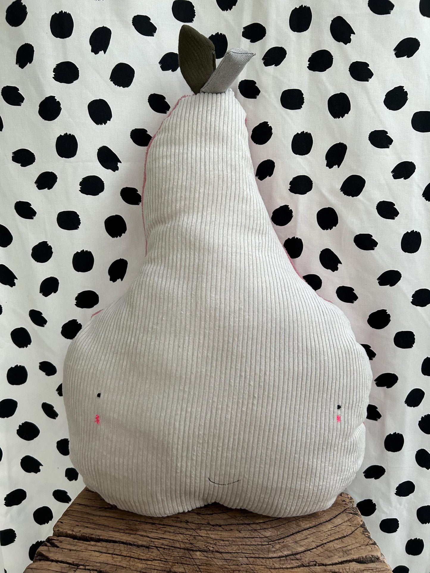 Kissen Birne, Kissen Cord, Cordkissen, Geschenk zur Taufe, Geschenk zur Geburt, Geschenk Kinder, Kissen mit Namen, PomiPomi