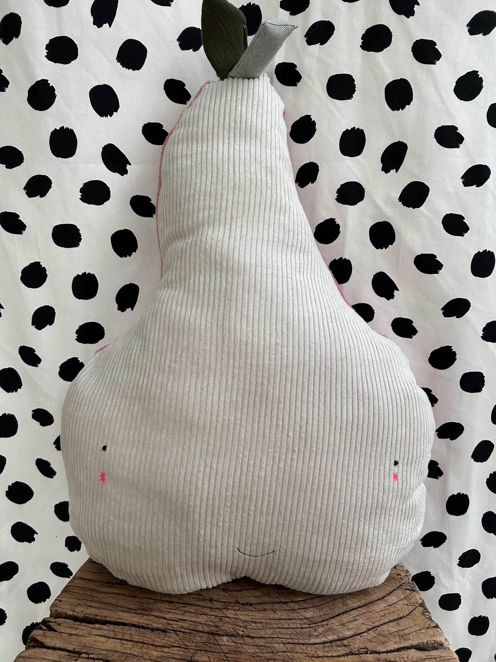 Kissen Birne, Kissen Cord, Cordkissen, Geschenk zur Taufe, Geschenk zur Geburt, Geschenk Kinder, Kissen mit Namen, PomiPomi
