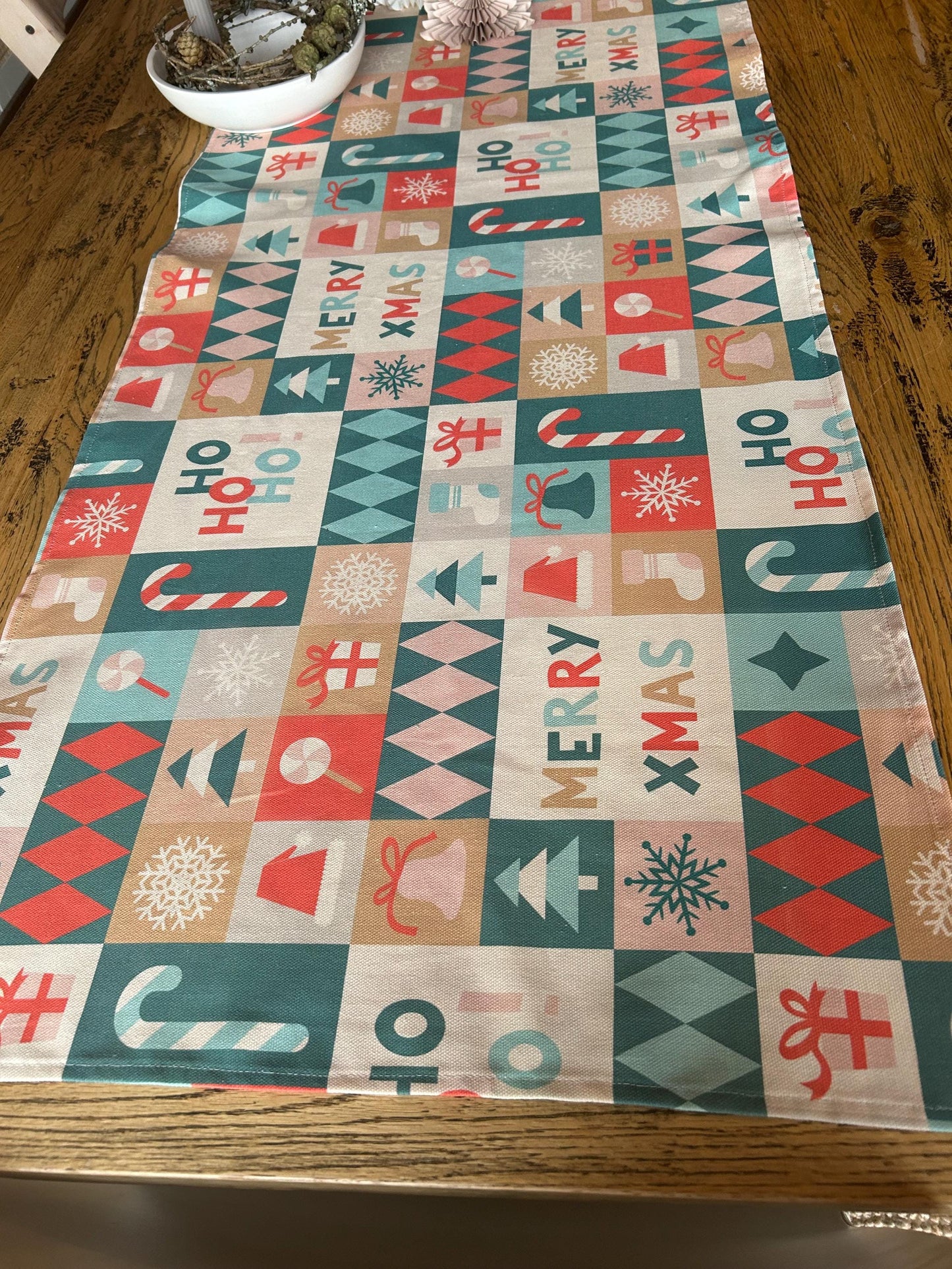 Tischläufer Weihnachten, Tischdecke Weihnachten, Deko Weihnachten, Tischdeko Weihnachten, Mitteldecke Weihnachten, Merry XMas, Tisch decken