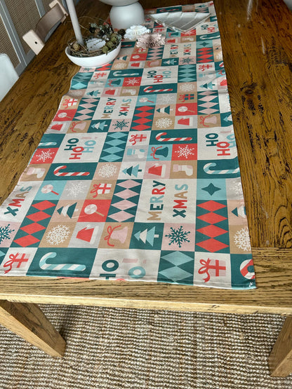 Tischläufer Weihnachten, Tischdecke Weihnachten, Deko Weihnachten, Tischdeko Weihnachten, Mitteldecke Weihnachten, Merry XMas, Tisch decken
