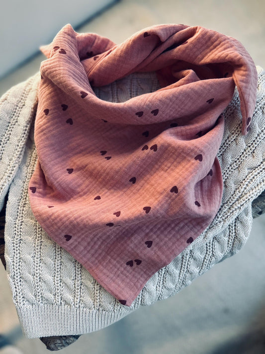 Halstuch Musselin, Tuch Kinder, Musselintuch für Mädchen, Schal aus Musselin, Schal Herbst, Musselinschal Halstuch aus Musslelin, PomiPomi