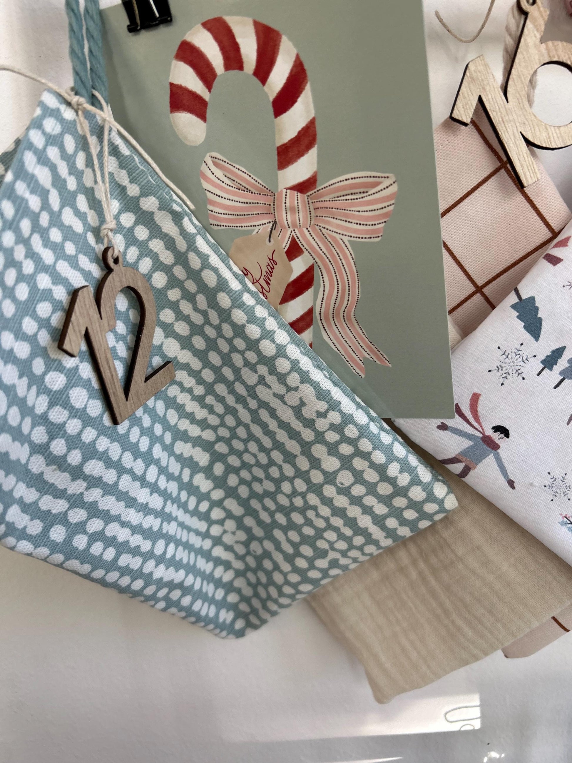 Nähpaket Adventskalender, Adventskalender zum Nähen,Adventskalender Stoff, Adventskalender nähen,Adventskalender Musselin