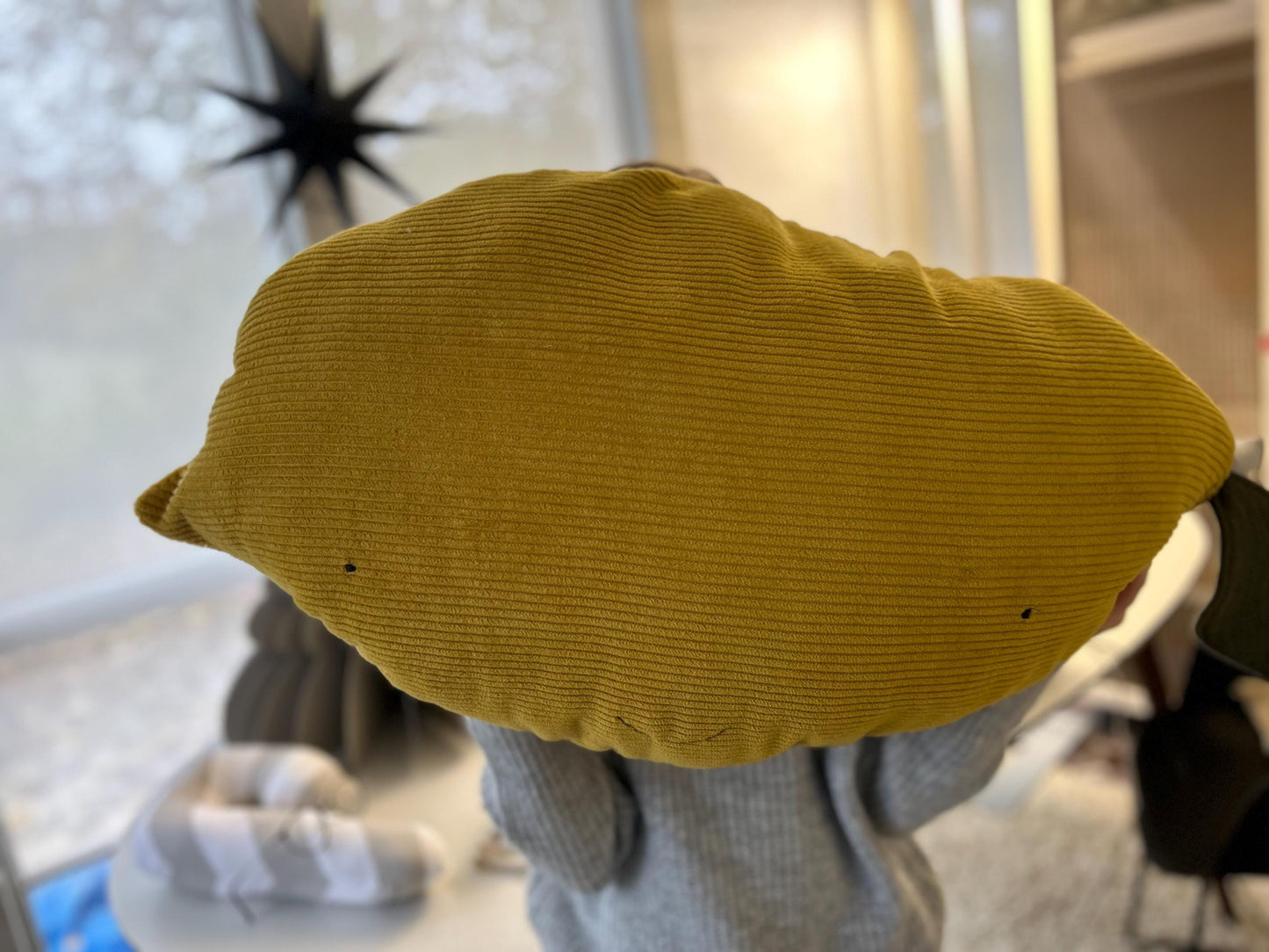 Kissen Zitrone, Kissen Cord, Cordkissen, Geschenk zur Taufe, Geschenk zur Geburt, Geschenk Kinder, Kissen mit Namen, PomiPomi