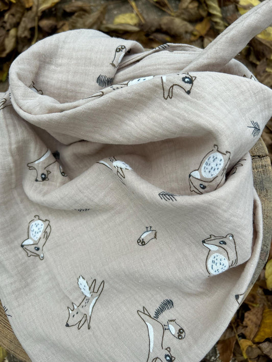 Halstuch Musselin, Tuch Kinder, Musselintuch für Mädchen, Schal aus Musselin, Schal Herbst, Musselinschal, Halstuch aus Musselin, PomiPomi