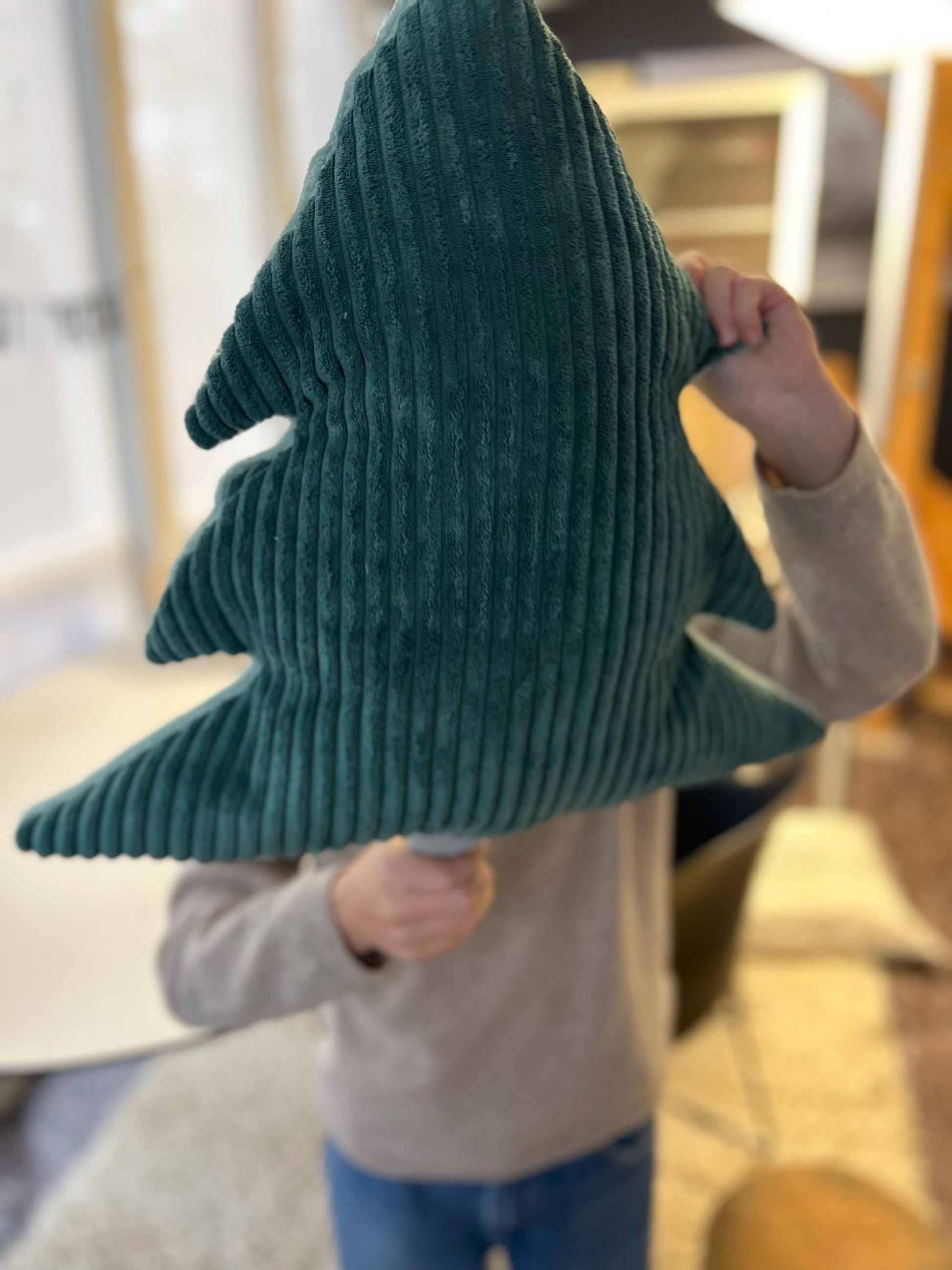 Kissen Tanne, Kissen Cord, Cordkissen, Weihnachtskissen, Kissen in Tannenform, Geschenk Weihnachten, Geschenk, Sofa, Weihnachtsbaum, Xmas