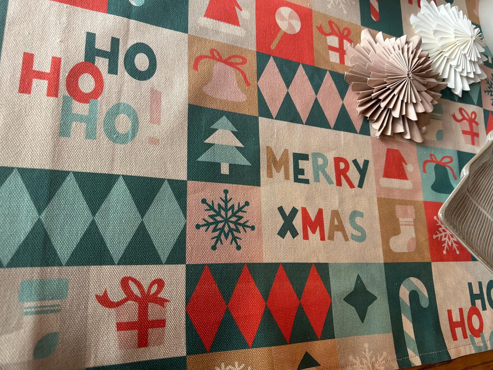 Tischläufer Weihnachten, Tischdecke Weihnachten, Deko Weihnachten, Tischdeko Weihnachten, Mitteldecke Weihnachten, Merry XMas, Tisch decken