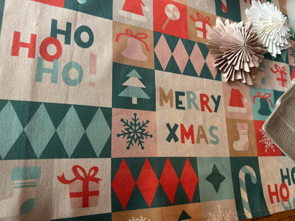 Tischläufer Weihnachten, Tischdecke Weihnachten, Deko Weihnachten, Tischdeko Weihnachten, Mitteldecke Weihnachten, Merry XMas, Tisch decken