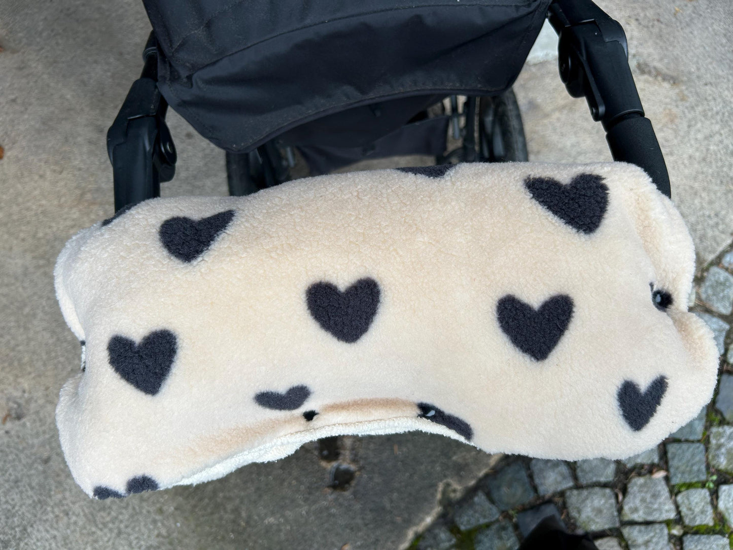 Teddyfell Kinderwagenmuff, Muff Baby, Kinderwagenmuff Leoprint, warme Hände, Geschenk zur Geburt, Weihnachtsgeschenk individuell, Winter