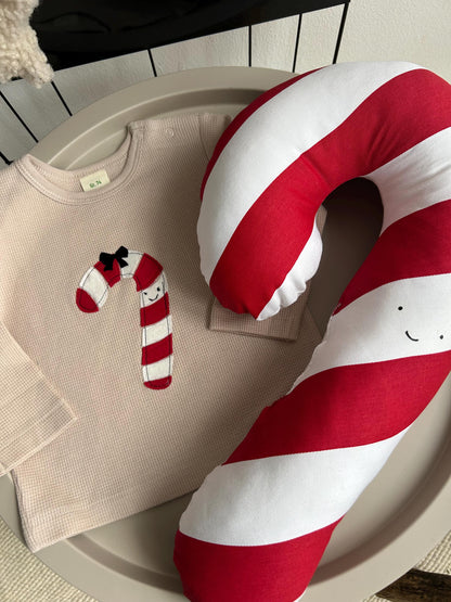 sofort lieferbar! Weihnachtsshirt Baby,Baby Shirt Zuckerstange,Shirt Zuckerstange, Christmas Sweater, Weihnachtspullover Kinder, Shirt beige