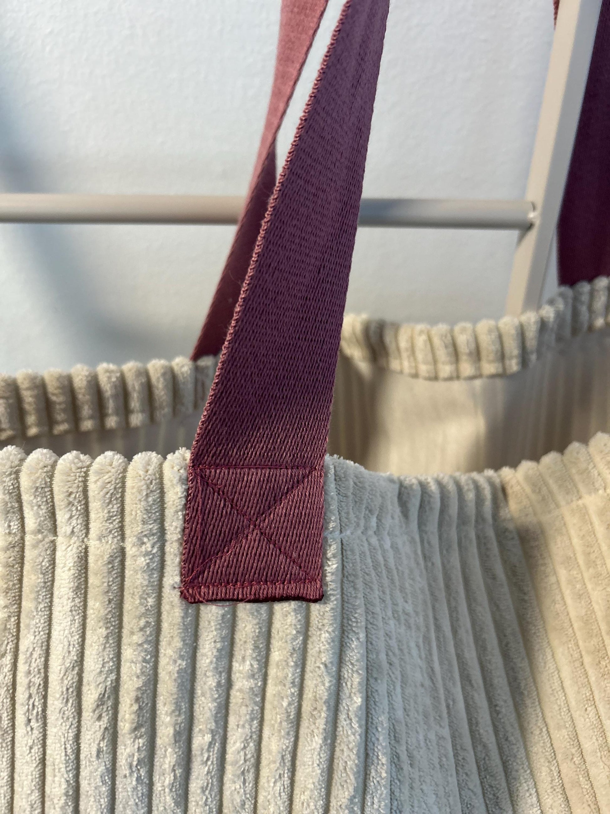 Breitcord Tasche, XXL Shopper Samtcord, Cord Beutel groß, Tasche Frühling, Tasche beige, Cordtasche groß, Tasche besonders, große Cordtasche