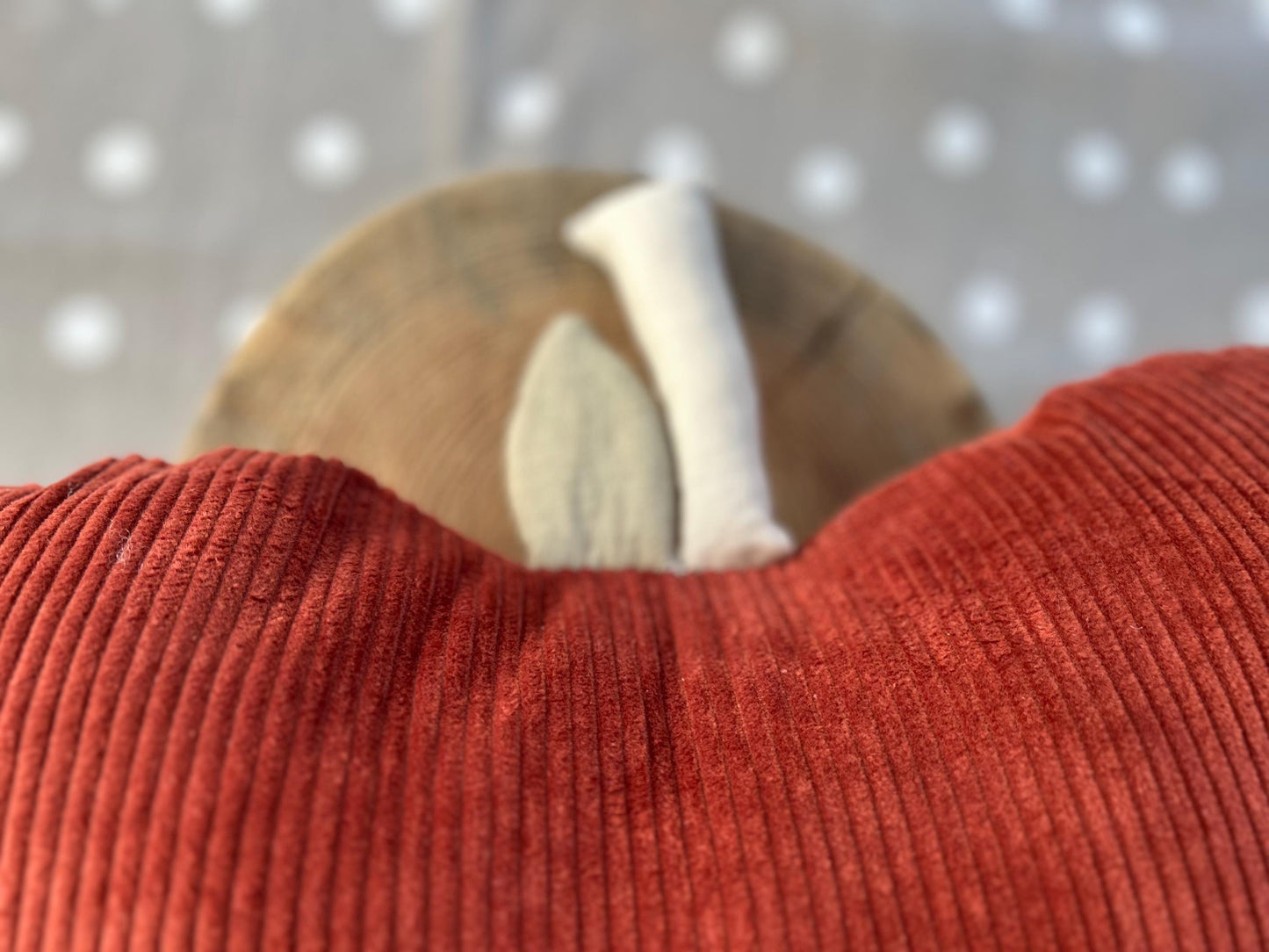 Kissen Apfel, Kissen Cord, Cordkissen, Geschenk zur Taufe, Geschenk zur Geburt, Geschenk Kinder, Kissen mit Namen, PomiPomi