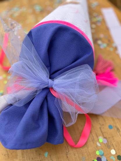 Schultüte Musselin Schultüte Stoff Schultüte Mädchen Schultüte Meerjungfrau,Schultüte Tüll, Schultüte Ergobag,Schultüte Regenbogen, Konfetti