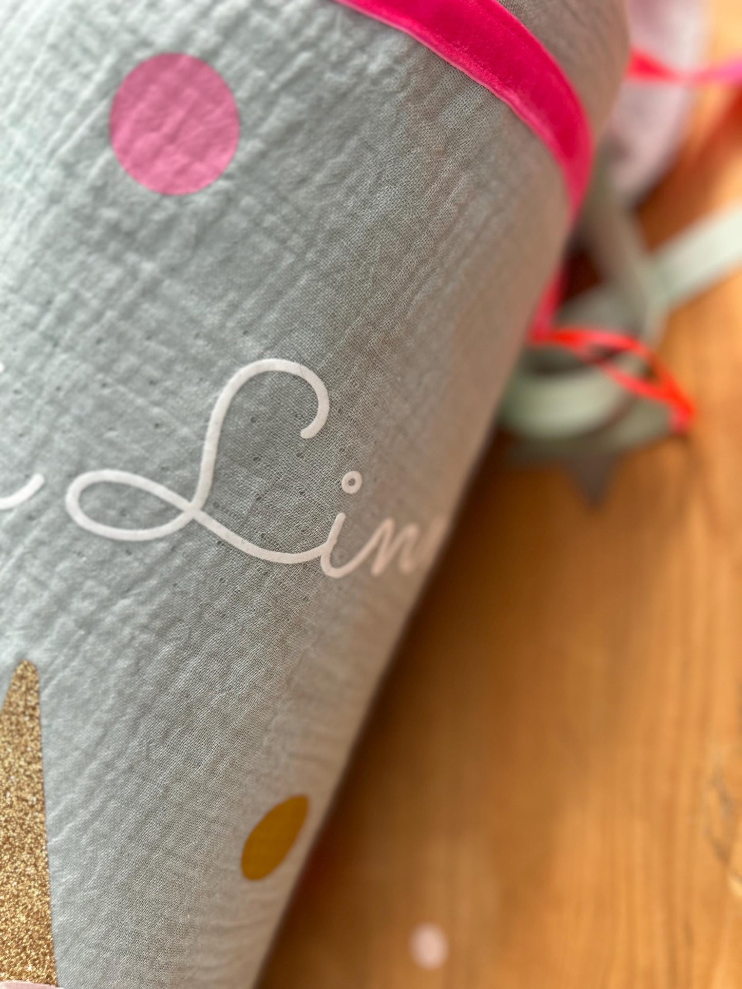 Schultüte Musselin Schultüte Stoff Schulanfang Schultüte Mädchen Schultüte Einhorn Einschulung Geschwisterschultüte Musselinschultüte