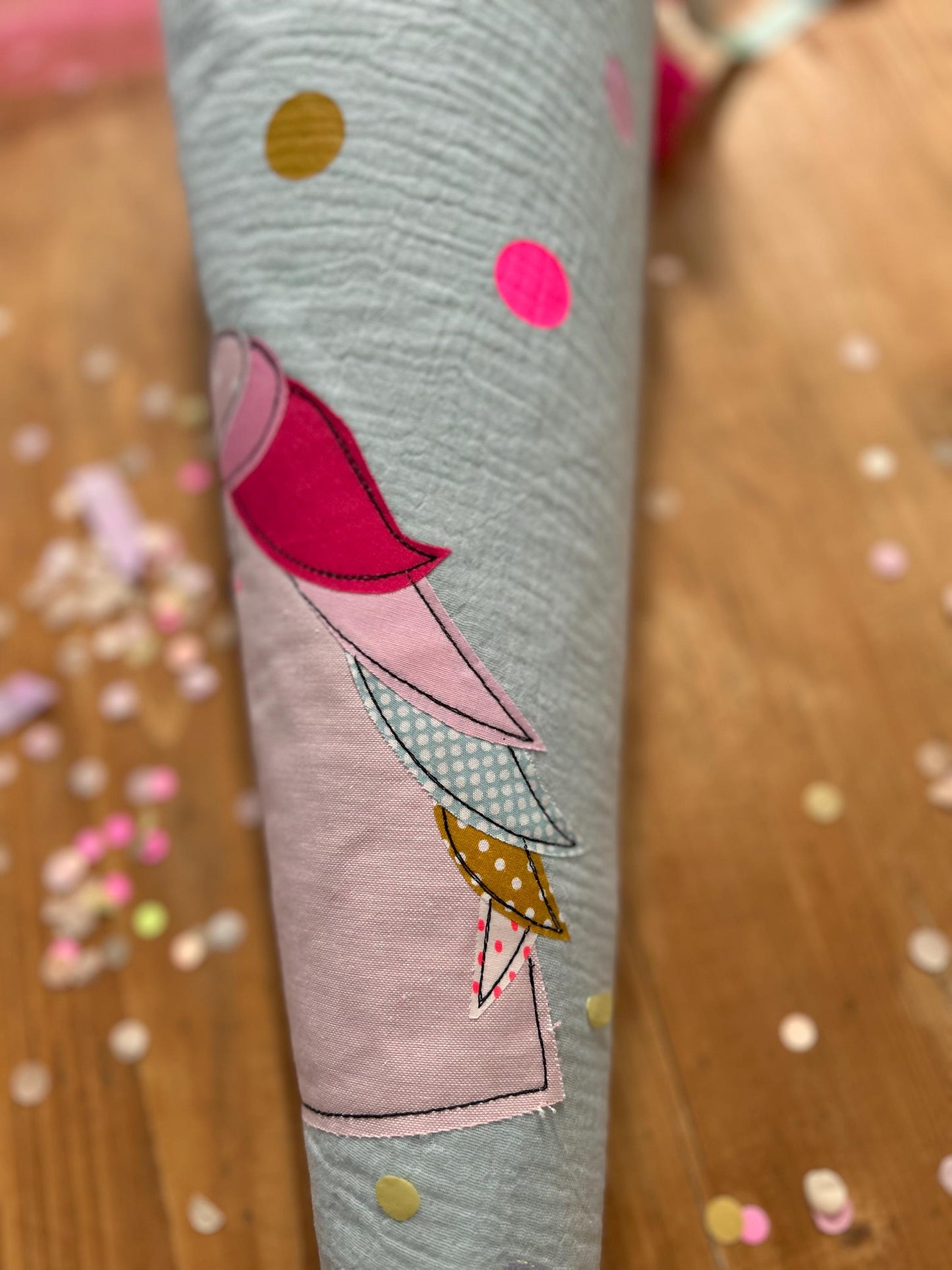 Schultüte Musselin Schultüte Stoff Schulanfang Schultüte Mädchen Schultüte Einhorn Einschulung Geschwisterschultüte Musselinschultüte