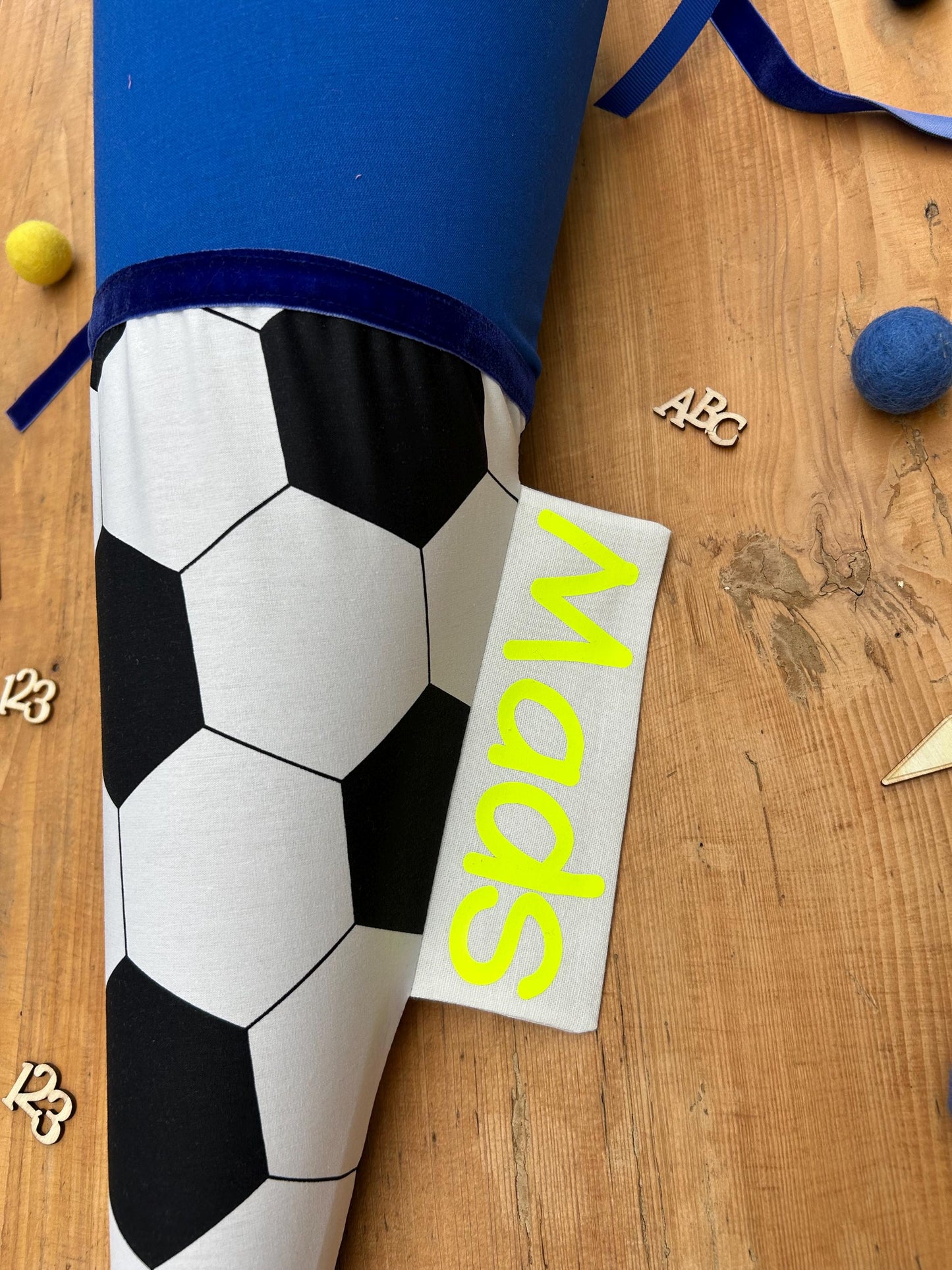 Schultüte Fußball Schultüte Stoff Schultüte Jungen Schultüte Fußballtüte Einschulung Schultüte mit Fußball