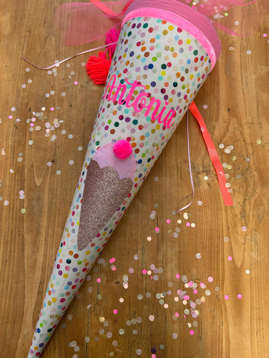 Schultüte Musselin Schultüte Stoff Schultüte Mädchen Schultüte Punkte, Schultüte Tüll, Schultüte Ergobag, Schultüte Regenbogen, Konfetti