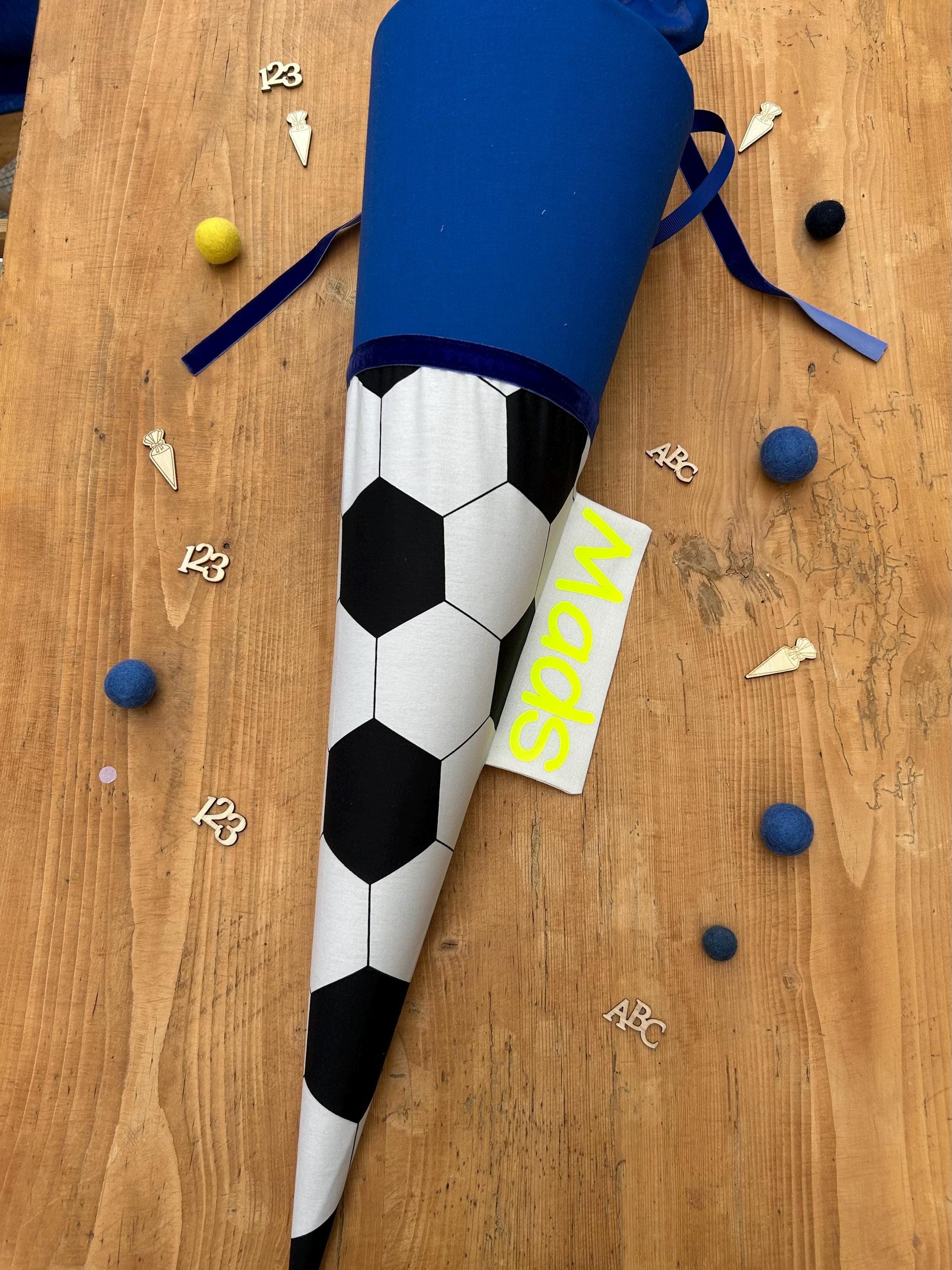 Schultüte Fußball Schultüte Stoff Schultüte Jungen Schultüte Fußballtüte Einschulung Schultüte mit Fußball