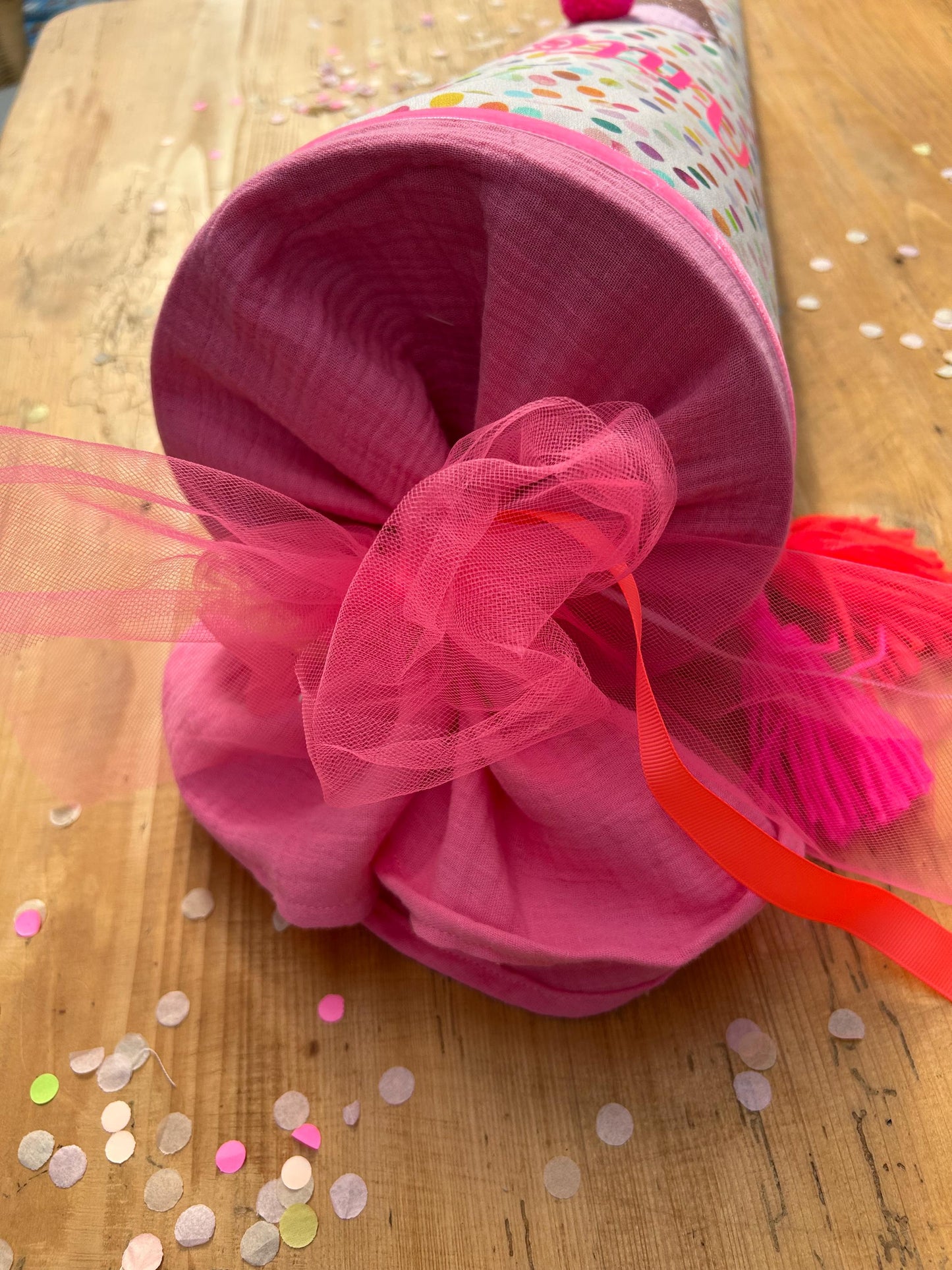Schultüte Musselin Schultüte Stoff Schultüte Mädchen Schultüte Punkte, Schultüte Tüll, Schultüte Ergobag, Schultüte Regenbogen, Konfetti