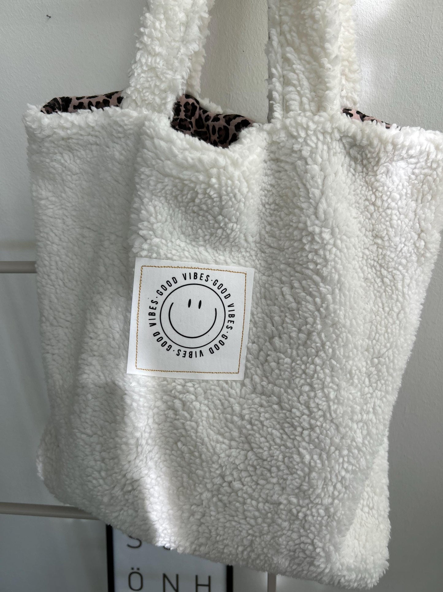 Teddyfell Tasche, Beutel aus Teddyfell, Teddyplüsch Beutel, Teddyplüsch Tasche, Tasche Winter, Tasche Teddy,Teddyfleece Tasche, Leo Musselin